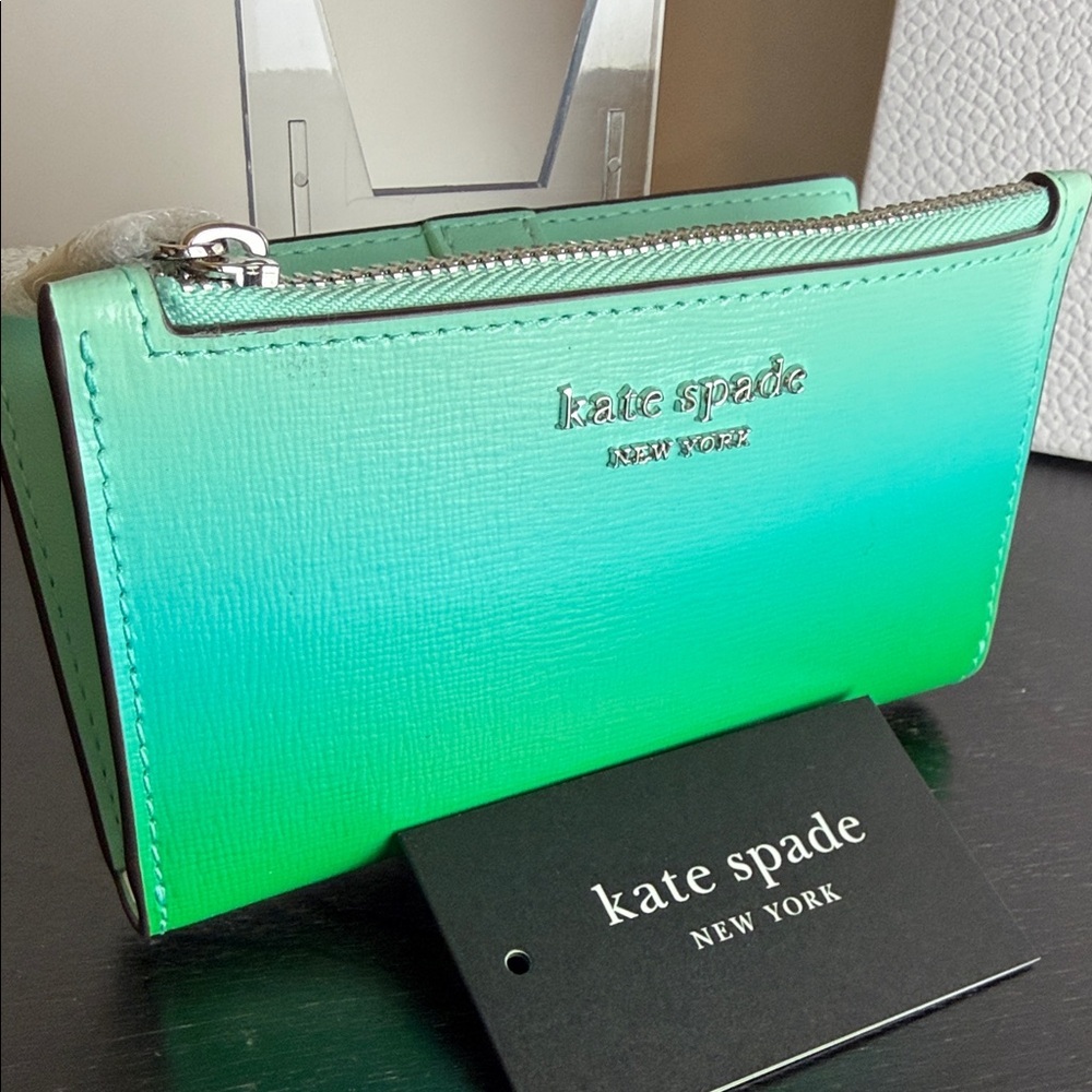 Kate Spade Saffiano Leather Bi Fold Wallet Ombre